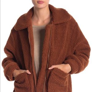 Elodie rust teddy coat - XS